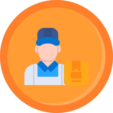 Teslimat. Web simgesi basit illüstrasyon