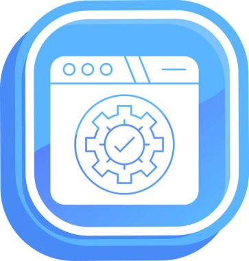 çamaşır makinesi simgesi, vektör illüstrasyonu