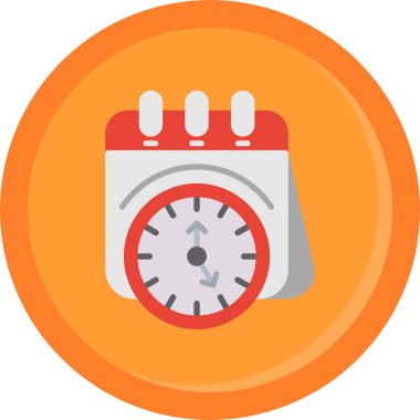 Alarm zamanı simgesi düz biçimli @ info