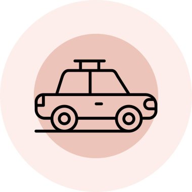 araba simgesi, vektör illüstrasyonu