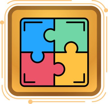 yapbozun vektör çizimi