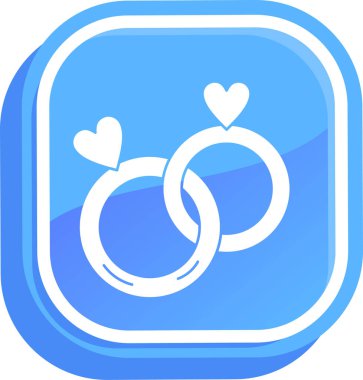 Aşk yüzüğü simgesinin vektör çizimi