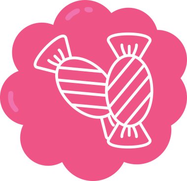 - Şeker. Web simgesi basit illüstrasyon