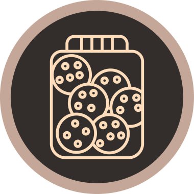 Eşsiz Gıda Vektör Hattı Simgesi