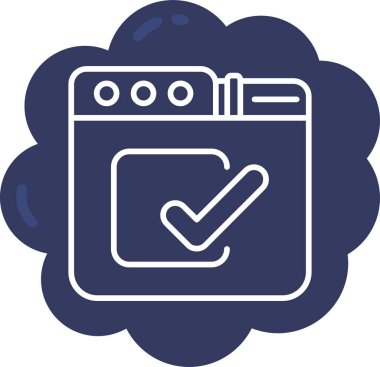 Kontrol listesi. Web simgesi basit illüstrasyon