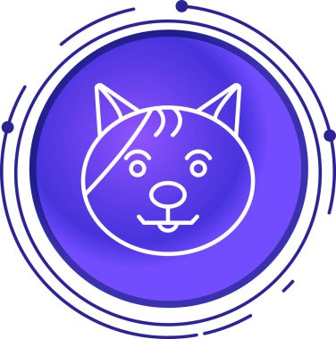 Yakalı renkli bir köpek ve beyaz üzerinde isim etiketi simgesi var. Hayvan evcil köpek ya da kedi köpek için basit bir geçmiş. Evcil köpek zincirleri. mavi