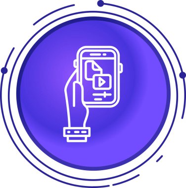 Vektör akıllı telefon simgesi illüstrasyonu