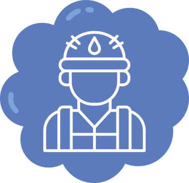 Miğferli bir adamın vektör çizimi