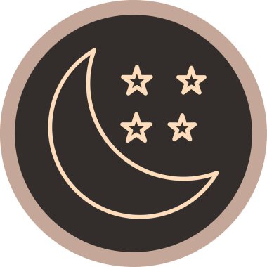 Ay. Web simgesi basit illüstrasyon