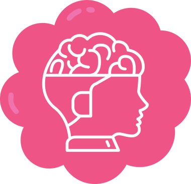 Beyin. Web simgesi basit illüstrasyon