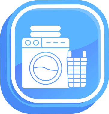 Çamaşır. Web simgesi basit illüstrasyon