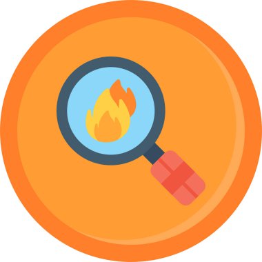 Yangın. Web simgesi basit illüstrasyon