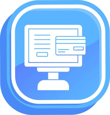 Bilgisayar monitörü. Basit simge