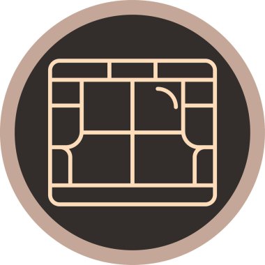 Bir ev simgesinin vektör illüstrasyonu