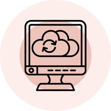 dizüstü bilgisayar teknolojisi simge vektör illüstrasyon tasarımını izole etti