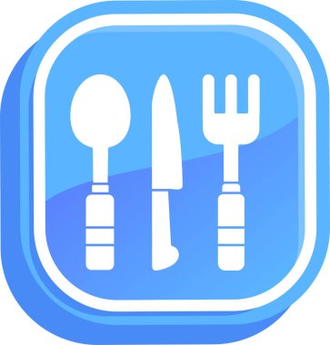 Yemek. Web simgesi basit illüstrasyon