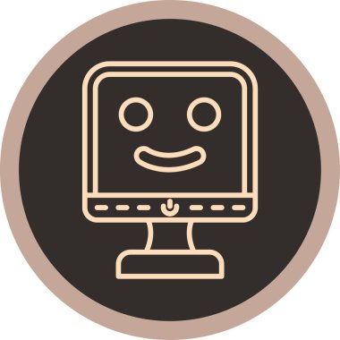 Robot simgesinin vektör çizimi, robot konsepti