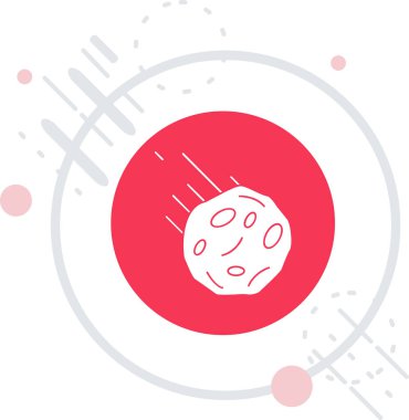 Dünya gezegeninin renkli simgesi beyaz arkaplanda izole edilmiş. Değişken rastgele dinamik şekiller. vektör.