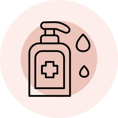 Tıbbi şişe simgesinin vektör çizimi