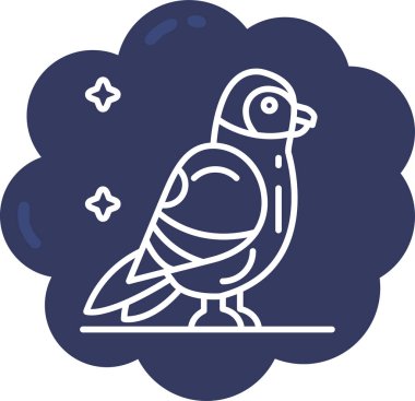 Kuş. Web simgesi basit illüstrasyon