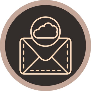 Bulut simgesi vektör illüstrasyonu