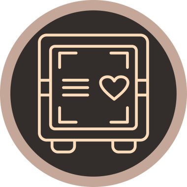 Kalp. Web simgesi basit illüstrasyon