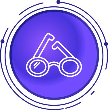 Akıllı saat simgesine sahip çizgi akıllı saati beyaz arkaplanda izole edildi. Gözlük. Renkli taslak konsepti. vektör