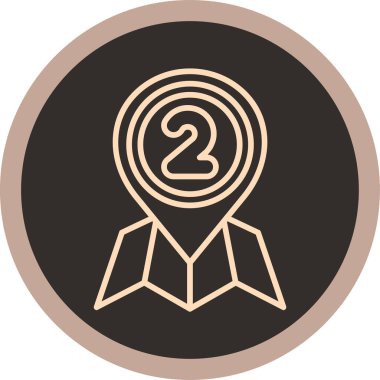 Madalya web simgesi, basit vektör illüstrasyonu