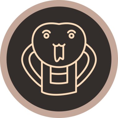 Şirin bir çizgi film simgesinin vektör çizimi