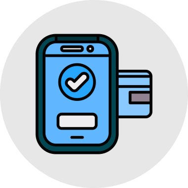 İşaretleme simgesi olan akıllı telefon, basit vektör illüstrasyonu