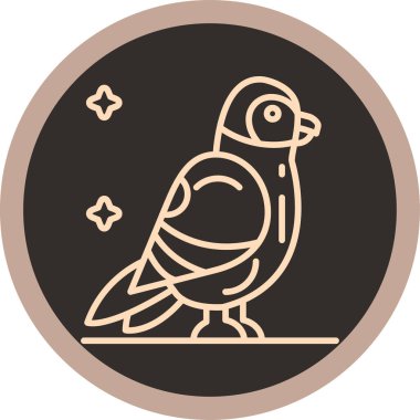 Kuş simgesinin vektör illüstrasyonu