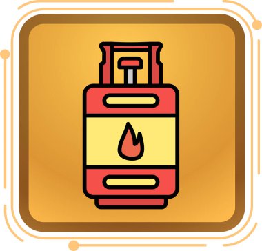 modaya uygun şekilde izole edilmiş arkaplanda ateş aydınlatma simgesi