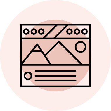 Web tarayıcı simgesi, vektör çizim