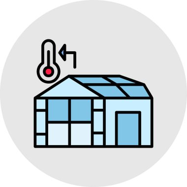 Fabrika renkli ikon. vektör