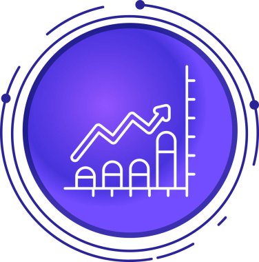 çizgi çizgi pasta grafiği bilgi simgesi beyaz arkaplanda izole edildi. Diyagram çizelgesi. Renkli taslak konsepti. vektör.