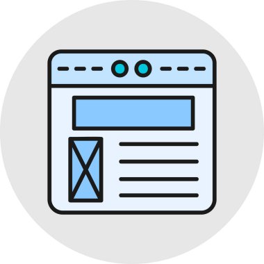 Web tasarım simgesi, vektör illüstrasyonu