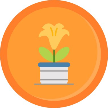 Bitki. Web simgesi basit illüstrasyon