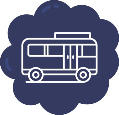 bus simgesi vektör illüstrasyonu
