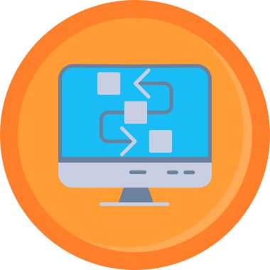 şebeke. Web simgesi basit illüstrasyon