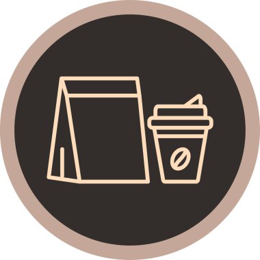 Bardak. Web simgesi basit illüstrasyon