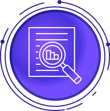 Grafik simgesi olan bir büyüteçin vektör çizimi