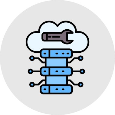 Bulut hesaplama simgesi vektörü