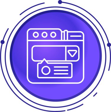 Web simgesi, vektör illüstrasyonu