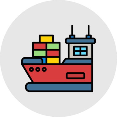 lojistik ikon vektör illüstrasyonu