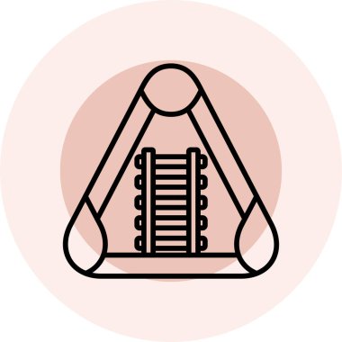 Modern b 'nin vektör illüstrasyonu çadır simgesinden yoksun