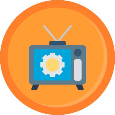 Bir televizyonun vektör simgesi