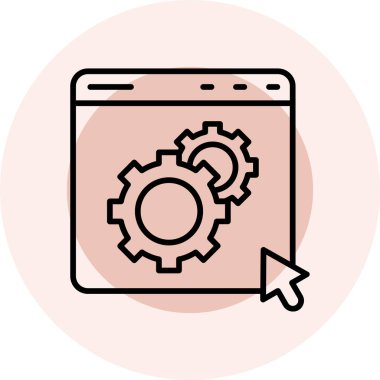 dişli ayarları simgesi, vektör illüstrasyonu