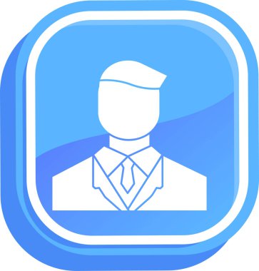 İş adamı. Web simgesi basit illüstrasyon