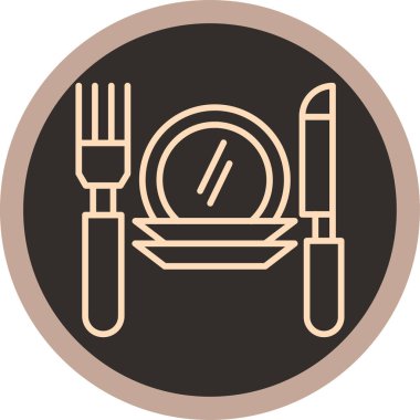 vektör besin ve restoran simgesi