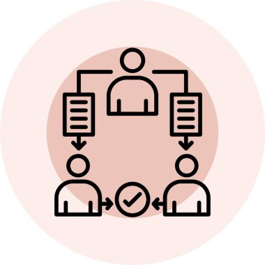 Simge atama, vektör illüstrasyonu basit tasarım